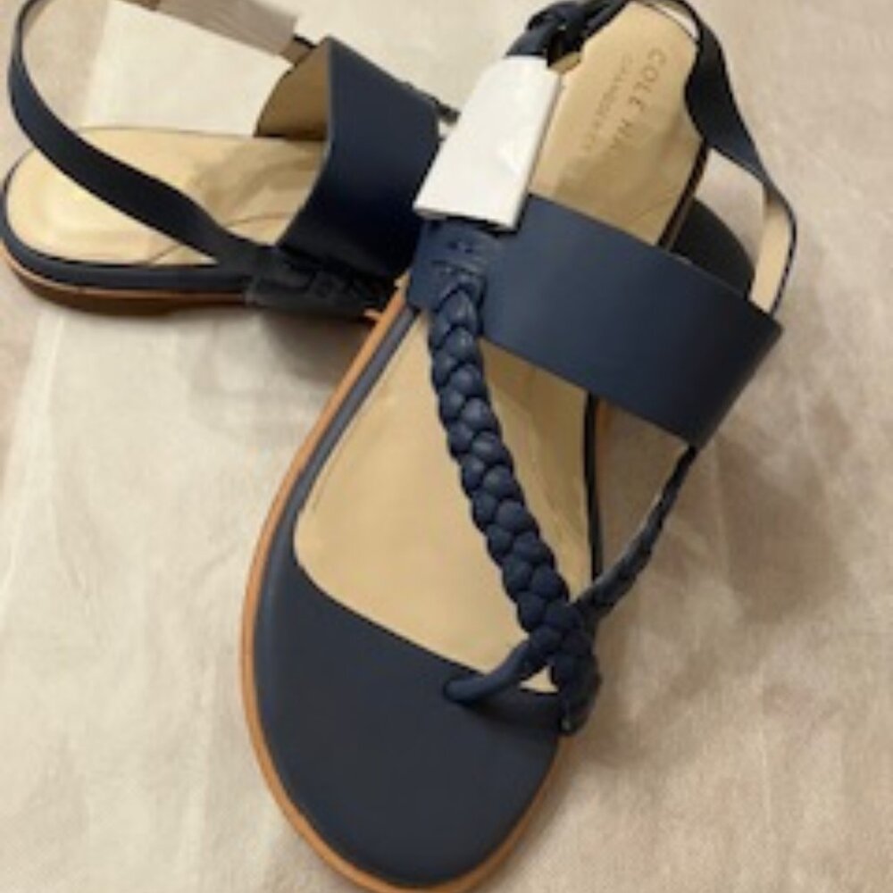 Cole Haan Anica Thong Sandal, vintage indigo LTH, 7.5B - Picture 2 of 10